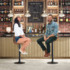 2 Adjustable Swivel Bar Stools Chairs Breakfast Stool Kitchen Leather Anti-dirty