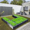 Galvanised Steel Raised Bed Vegetable Flower Garden Planter Trough Grow Box UK