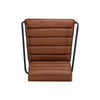 Modern Distressed Tan PU Leather Armchair Lounge Chair Living Room Bedroom Sofa