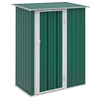 Outdoor Storage Shed Steel Garden Shed w/ Lockable Door Green
