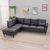 L-Shaped Corner Sofa, Sectional Couch with Built-in USB Port Chaise