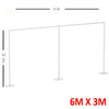 6Mx3M Heavy-duty Adjustable Wedding Backdrop Stand, Pipe and Drape System