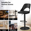 Modern Swivel Bar Chairs Adjustable Barstools Island Dining Chairs-Dark