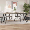 Dining Table in X Frame 200 x 100 x 75.5 Solid Pine Wood Cast C8T8