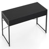 Compact Writing Desk with Heavy-Duty Metal Frame-Black