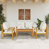 Gecheer Sofa Set Wooden 5 Piece Garden Set with Cushions Solid Wood Q2L2