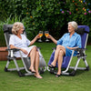 NAIZEA Outdoor Padded Lawn Recliner Zero Gravity Chair Folding Chaise Chairs