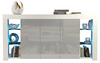 Cabinet Cupboard 164cm I Sideboard TV Unit I High Gloss Grey Doors I Free LED