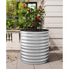 Tall 80cm Galvanised Raised Garden Bed Circular Outdoor Elevated Planter Box