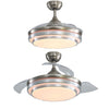 Invisible Ceiling Fan Light w/Remote Control Chandelier Light Retractable Blades