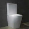 Bathroom Rimless Round Close Coupled Toilet Soft Close Seat Cistern Pan WC