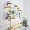 Retro Coat Rack Industrial Pipe WallMounted Clothes Hanging Rail Hallway Bedroom