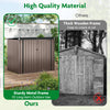Outdoor Trash Can Storage Shed w/Galvanized Steel Frame-Grey