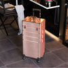 Makeup Trolley Case 4 in 1 Vanity Cosmetology Case Cosmetic Train Case on Wheels