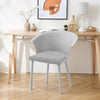 4 PCS Upholstered Dining Chair Kitchen Side Chairs with Armrests Plastic Frame