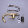 Bathroom Basin Mixer Taps Swivel Spout Laundry Sink Faucet With Pop Up Drain Set