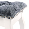Tufted Velvet Padded Seat Makeup Stool Makeup Chair Footrest Foot Stools Ottoman