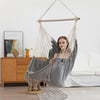 Hammock chair,hanging rope swing chair with2cushions, for indoor and outdoor use