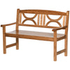 2-Seater Wooden Garden Bench Outdoor Patio Loveseat Natural