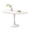 Extendable Round Dining Table 110-140 cm Round/Oval Kitchen Table for 4-6 People