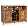 Buffet Cabinet with 9-Bottle Wine Rack Farmhouse Storage Sideboard Rustic