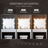 Modern Dressing Table Large Vanity Set with LED Mirror Cabinet Stool Drawers UK