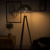 Large Tripod Floor Lamp Metal Dome Lampshade Standard Living Room Light LED Bulb