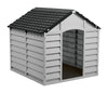DOG KENNEL SMALL TO MEDIUM GREY DURABLE PLASTIC WINTER HOUSE