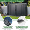 GYMAX 193 x 86 CM Metal Outdoor Storage Shed Snap-on Structures