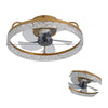 LED Crystal Dimmable Ceiling Fan Light 6 Speed Chandelier Lamp w/ Remote Control