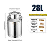 28L Stainless Steel Milk Can Tank Barrel Milk Canister Wine Pail with Sealed Lid