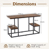 Rustic TV Console Table for 50 Inches TVs Industrial Sofa Table Display Rack