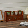Vintage Wooden Small Cabinet Storage Box Desktop Organizer Unit Display Shelving