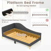 Single Size Upholstered Daybed Rivet-Tufted Platform Bed-Grey