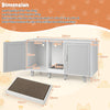 Cat Litter Box Enclosure TV Stand Hidden Cat Washroom Side End Table Cat House