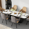 Set of 2 Swivel Dining Chairs with Arm Leather Accent Desk Chairs High Backrest