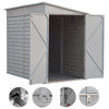 Metal Garden Shed, Lockable Tool Storage House Lean to Shed with Double Doors UK