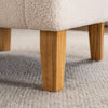 Tub Chair Boucle Fabric Cream Wooden Legs Armchair Living Room Modern Office