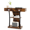 T-Shaped Foyer Table Console Table for Small Space-Coffee
