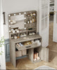 Dressing Table With Mirror And 10 LED Lights, Makeup Vanity Large Drawer Light