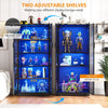 Display Cabinet with Acrylic Door, 5-Tier Curio Cabinet with Adjustable Shelf