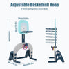 Basketball Hoop Soccer Set, 3-in-1 Kids Basketball Stand Sports Activity Center