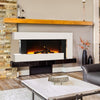 Electric Fireplace Suite Wooden Surround Remote LED Flame Fire 52inch 2kW Heater