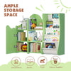 Bookshelf Storage Shelf For Children's Reading Room Open Storage Modern Green