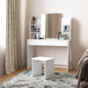 Dressing Table Bedroom Makeup Vanity Desk Set with Mirror Drawer Storage Shelves