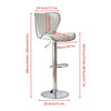 Set of 2 Bar Stools White Swivel Gas Lift PU Leather Breakfast Chairs Barstool