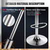 2x Faux Leather Chrome Breakfast Back Bar Stool Swivel Kitchen & Gas