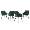 2 Pcs Dining Chairs Velvet/PU Cushion Backrest Seats Reception Armchairs Kitchen