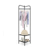 Freestanding Hall Tree Corner Coat Rack with Top Hanger & 2 Mesh Shelves