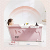 Folding Bathtub Portable Bath Tub Adult Spa Sauna Soaking Barrel 113/138/153cm